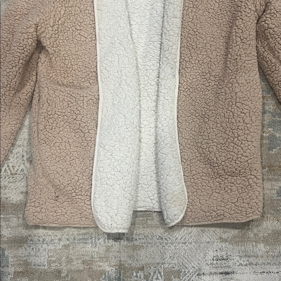 ‼️ Cozy Tan Sherpa Jacket with Hood ‼️ - Picture 3 of 5